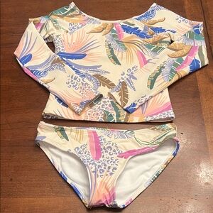 Colorful Long Sleeve Bikini Set